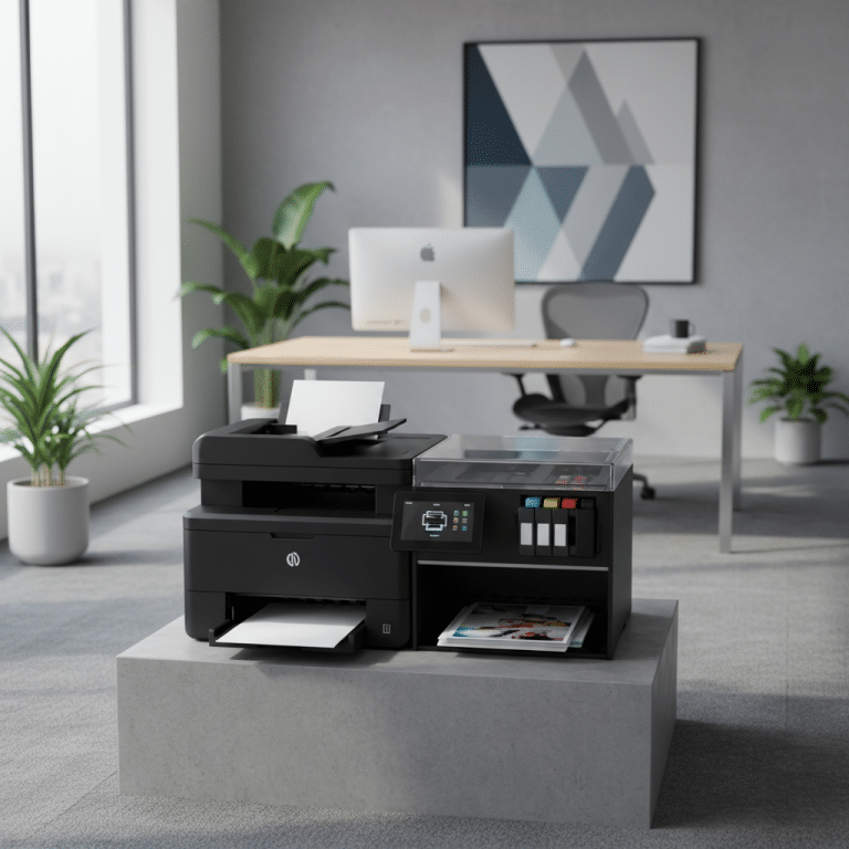 Moderner Drucker für Tintenstrahl und Laserdruck im Büro