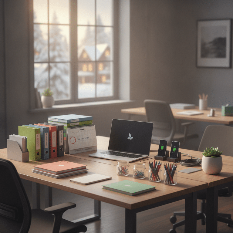 Effizientes Arbeiten im Büro während der Feiertage Bild
